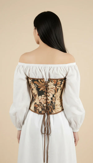 Corset Bustier Tapisserie Fleurie - Vue dos