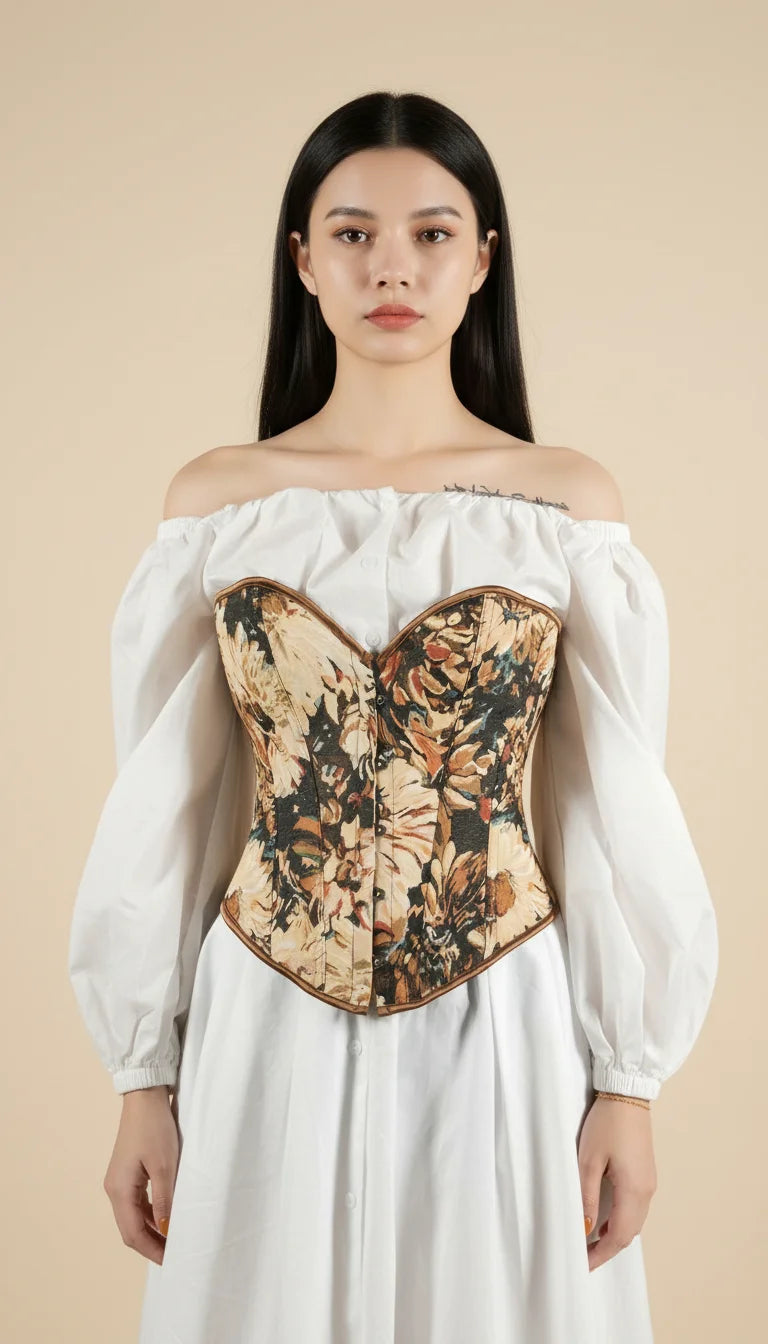 Corset Bustier Tapisserie Fleurie