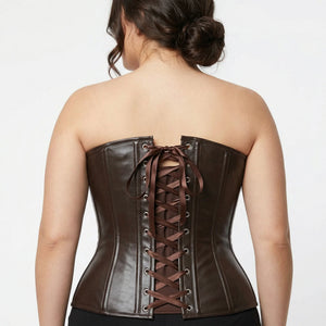 Corset Cuir Grande Taille - Vue dos (curvy)