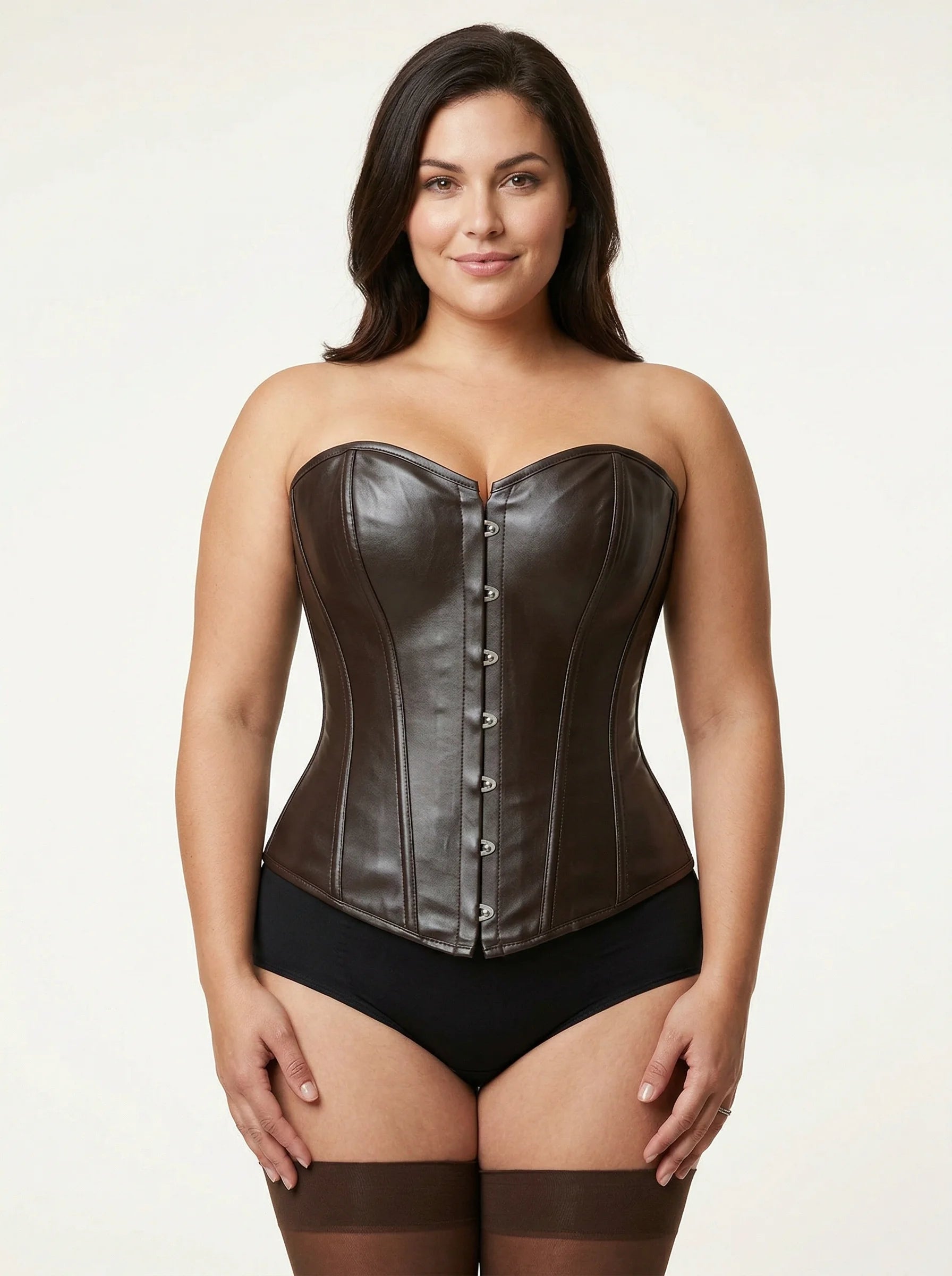 Corset Cuir Grande Taille - Vue principale (curvy)