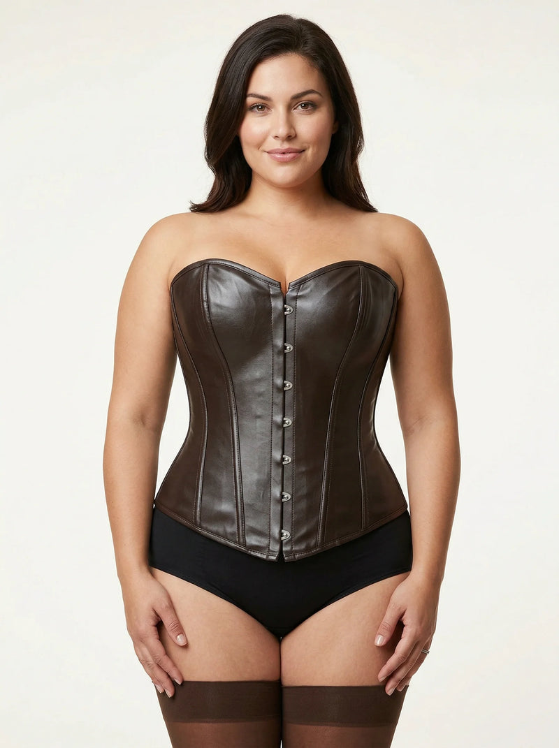 Corset Cuir Grande Taille - Vue principale (curvy)