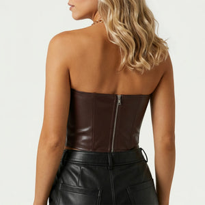 Corset Cuir Overbust - Vue dos (moyenne)