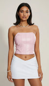 Corset Cuir Rose