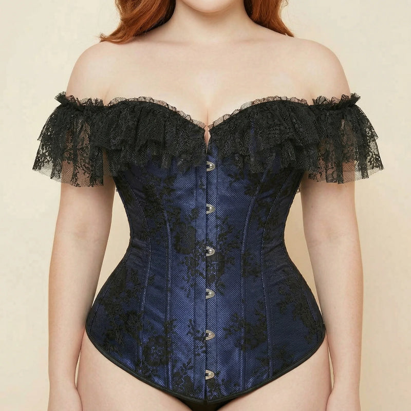 Corset Dentelle Fleur - Vue face (curvy)