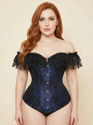 Corset Dentelle Fleur - Vue principale (curvy)