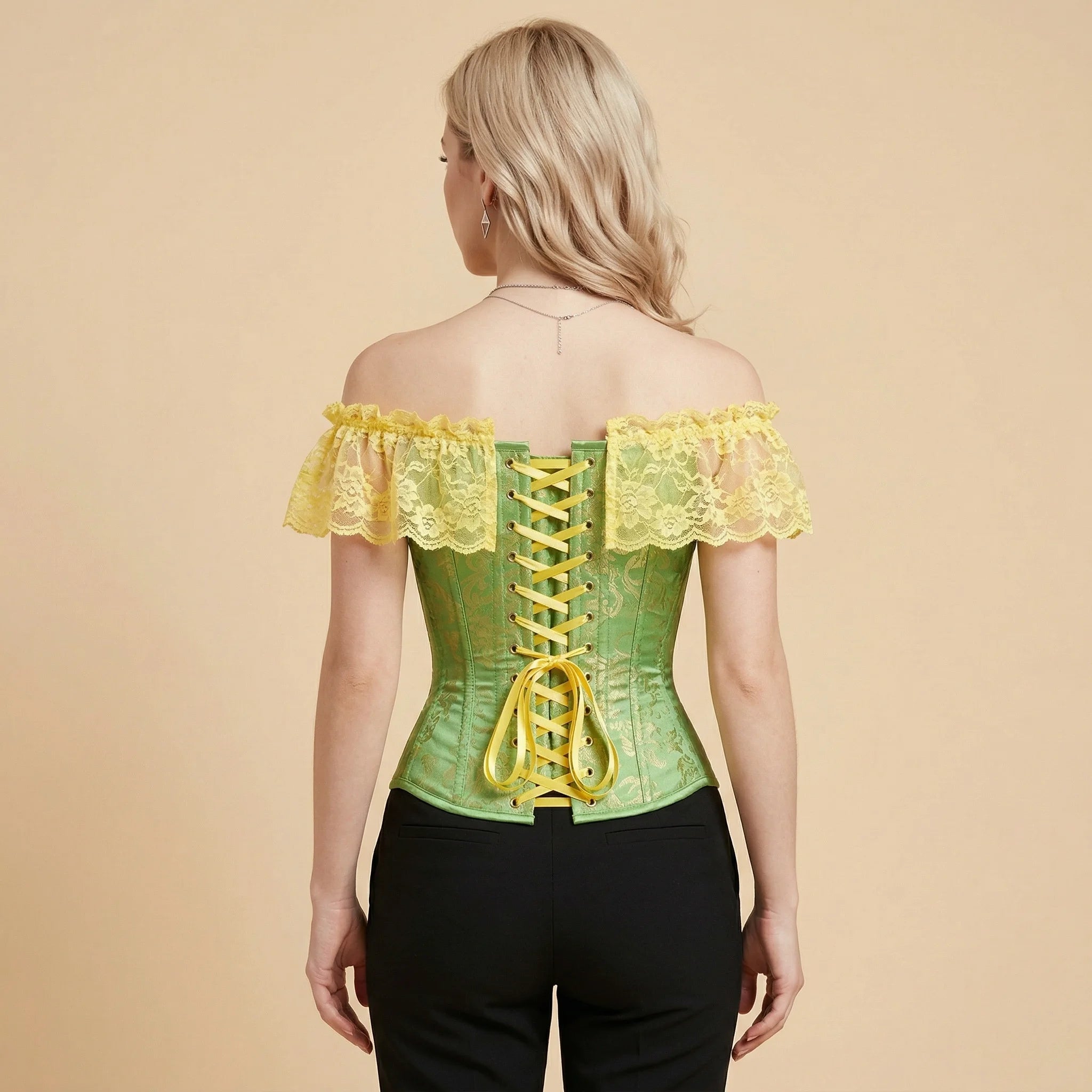 Corset Vert Femme - Vue dos (petite)