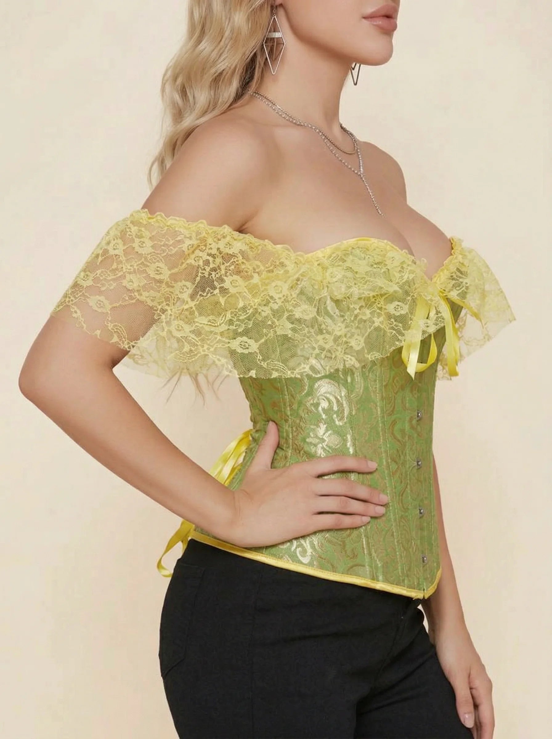 Corset Vert Femme - Vue profil (petite)
