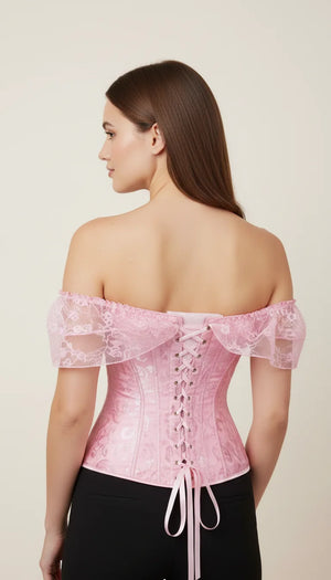 Corset Dentelle Rose