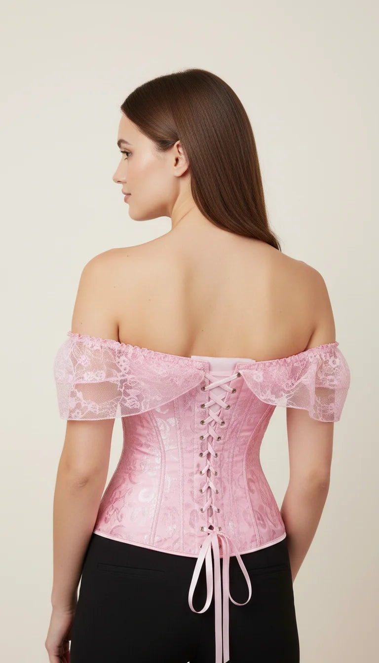 Corset Dentelle Rose