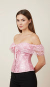 Corset Dentelle Rose