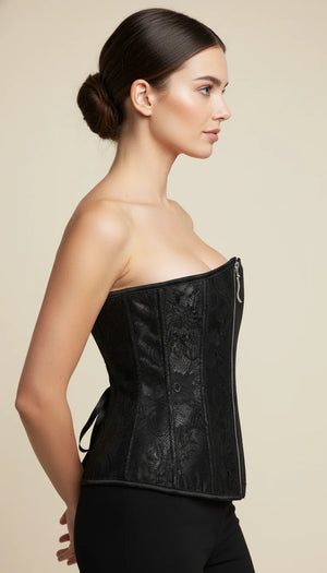 Corset En Satin - Vue profil