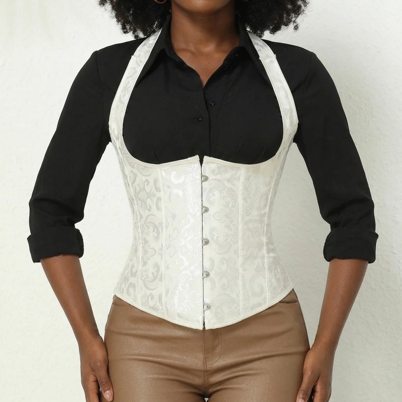 Corset Femme Avec Bretelles - Vue face (curvy)