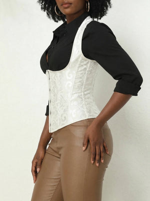Corset Femme Avec Bretelles - Vue profil (curvy)