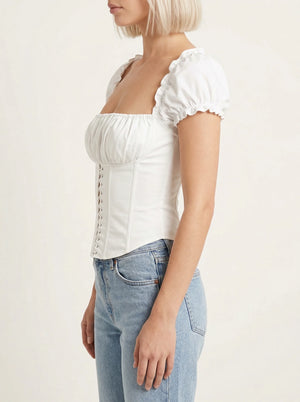 Corset Femme Blanc - Vue profil (petite)