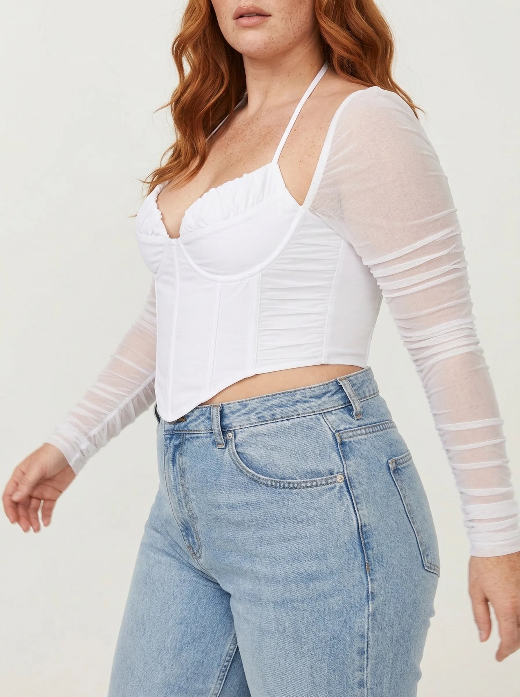 Corset Femme Haut - Vue mouvement (plus-size)
