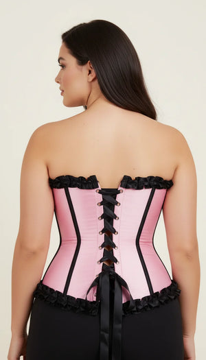 Corset Fushia Et Noir