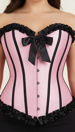 Corset Fushia Et Noir