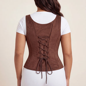Corset Gothique à Bretelles - Vue dos (curvy)