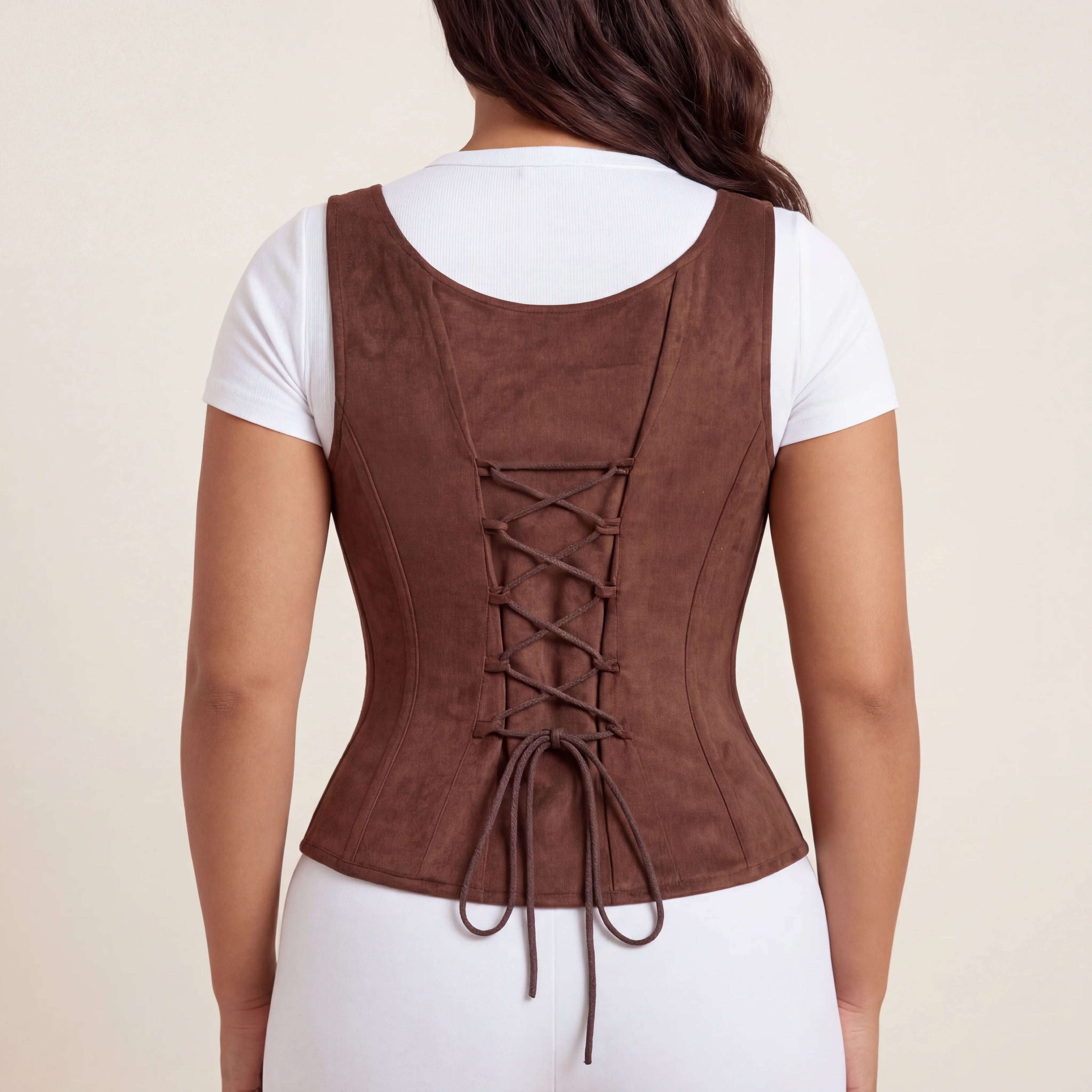 Corset Gothique à Bretelles - Vue dos (curvy)