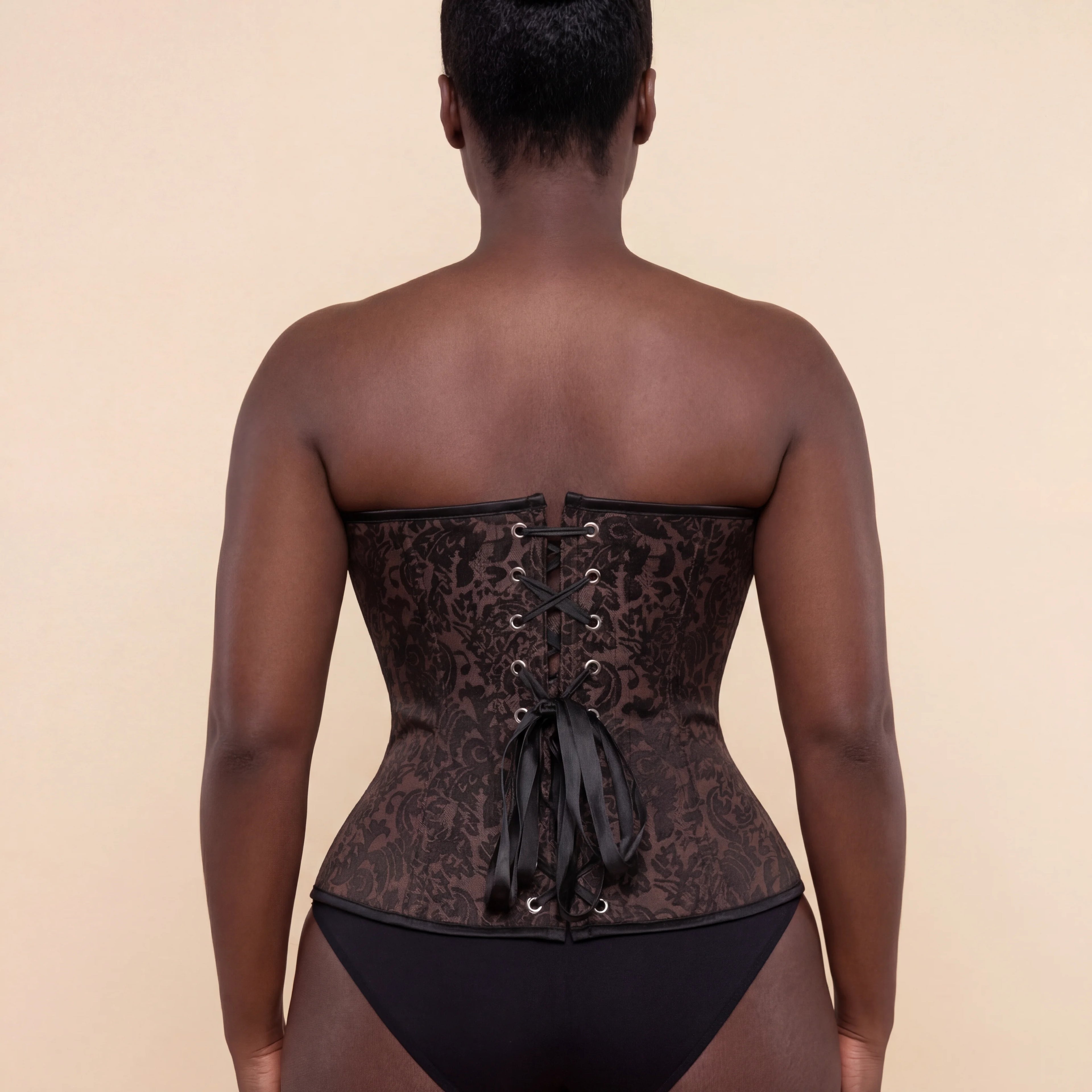 Corset Steampunk Gothique - Vue dos (curvy)