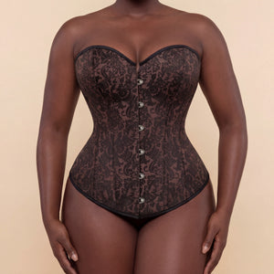 Corset Steampunk Gothique - Vue face (curvy)