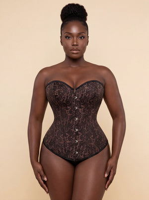 Corset Steampunk Gothique - Vue principale (curvy)