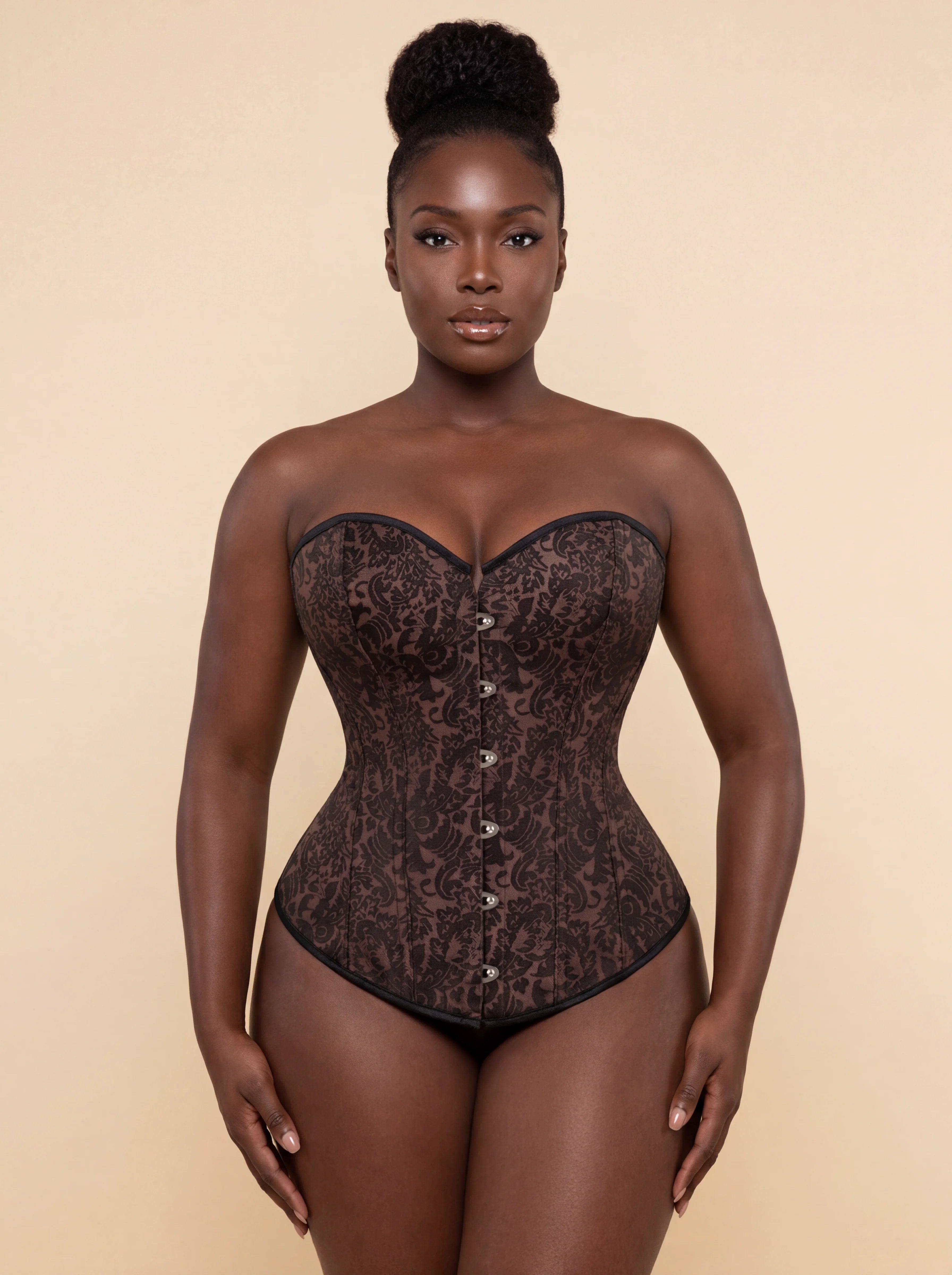 Corset Steampunk Gothique - Vue principale (curvy)