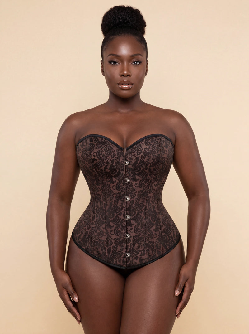 Corset Steampunk Gothique - Vue principale (curvy)