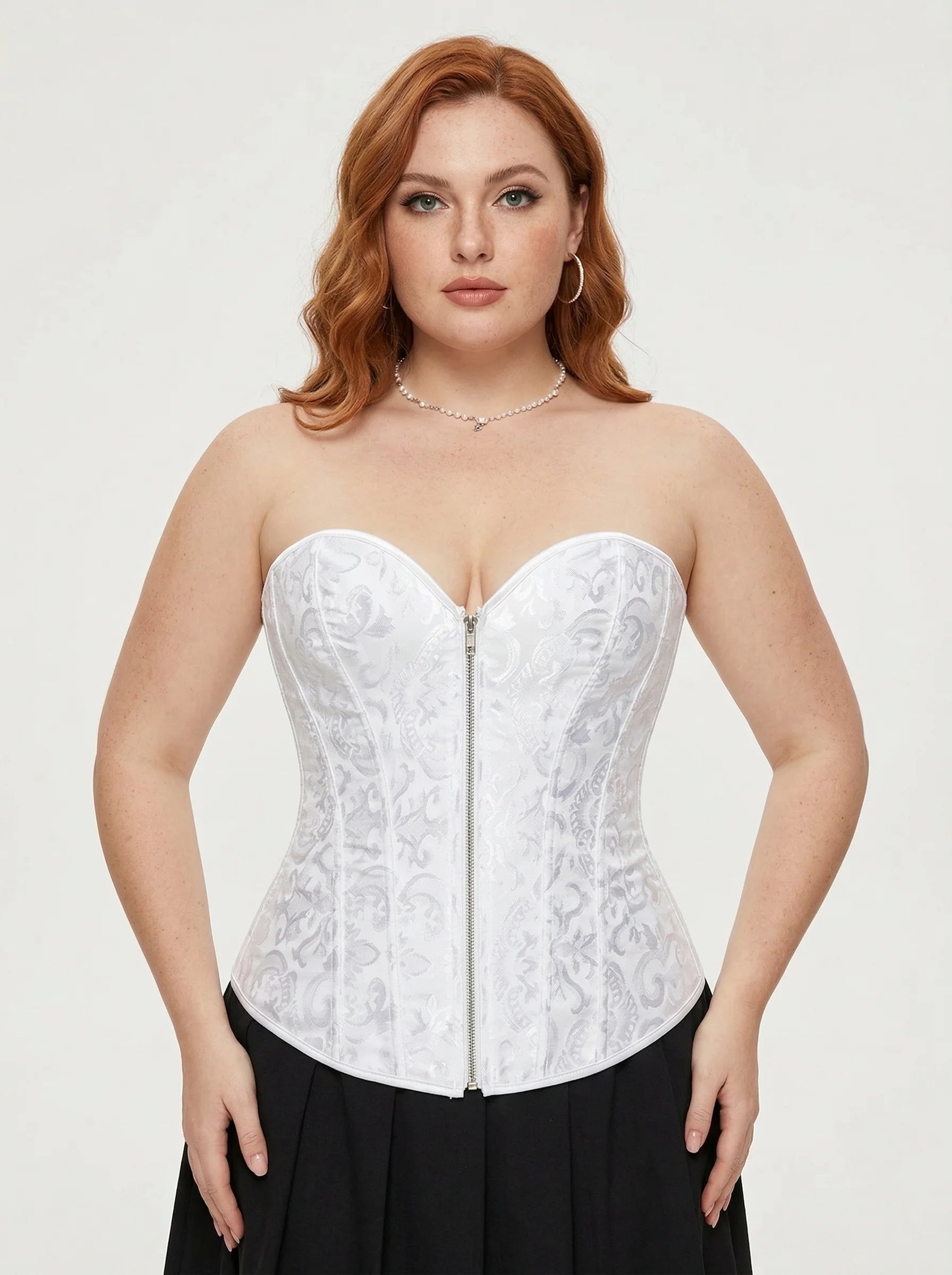 Corset Jacquard Blanc