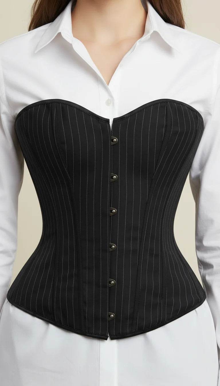 Corset Jean Noir - Vue face