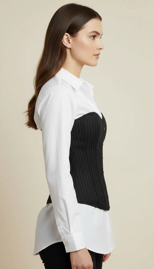 Corset Jean Noir - Vue profil