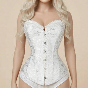 Corset Blanc Mariage - Vue face (curvy)