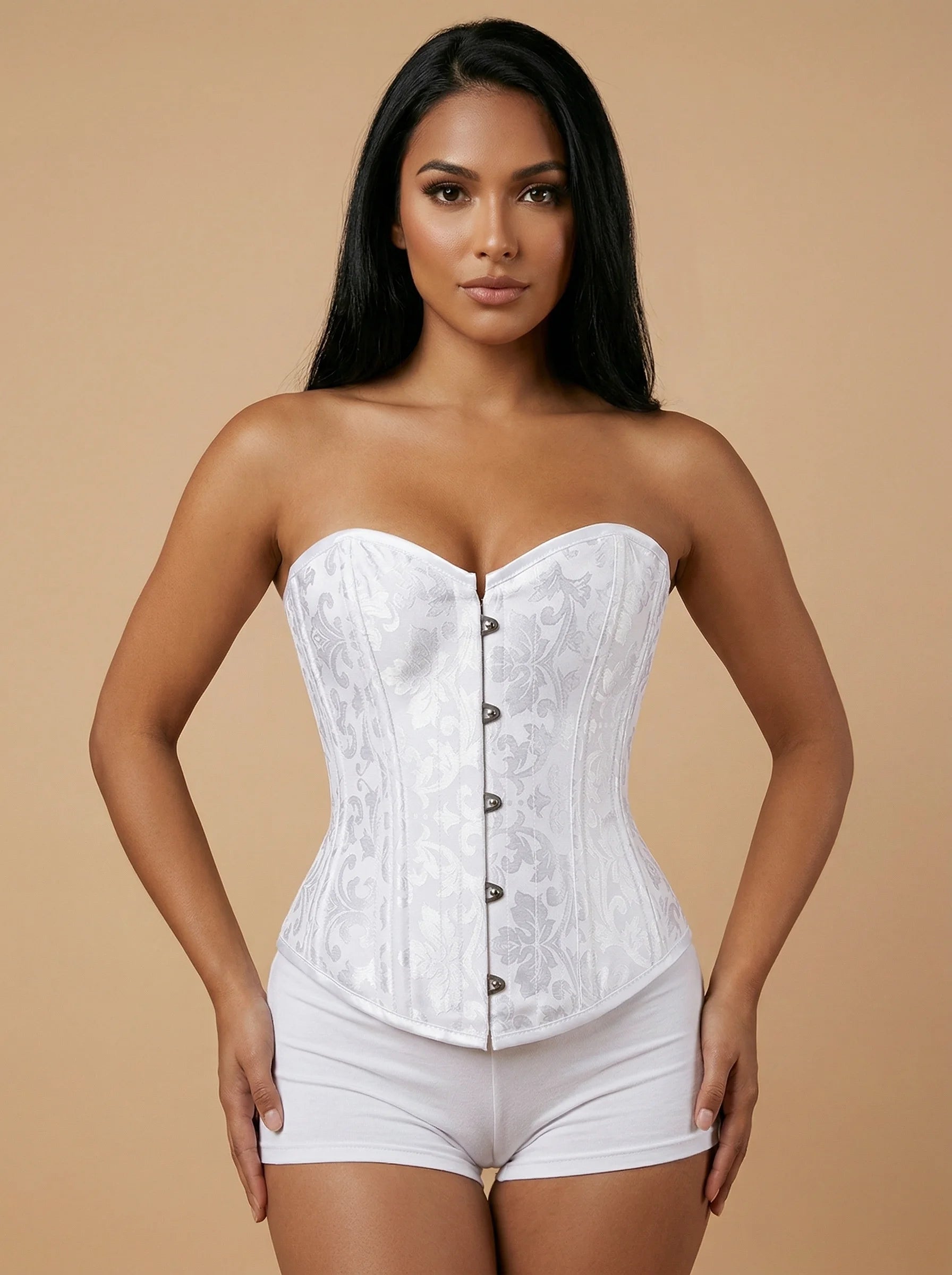 Corset Blanc Mariage Grande Taille - Vue principale (petite)