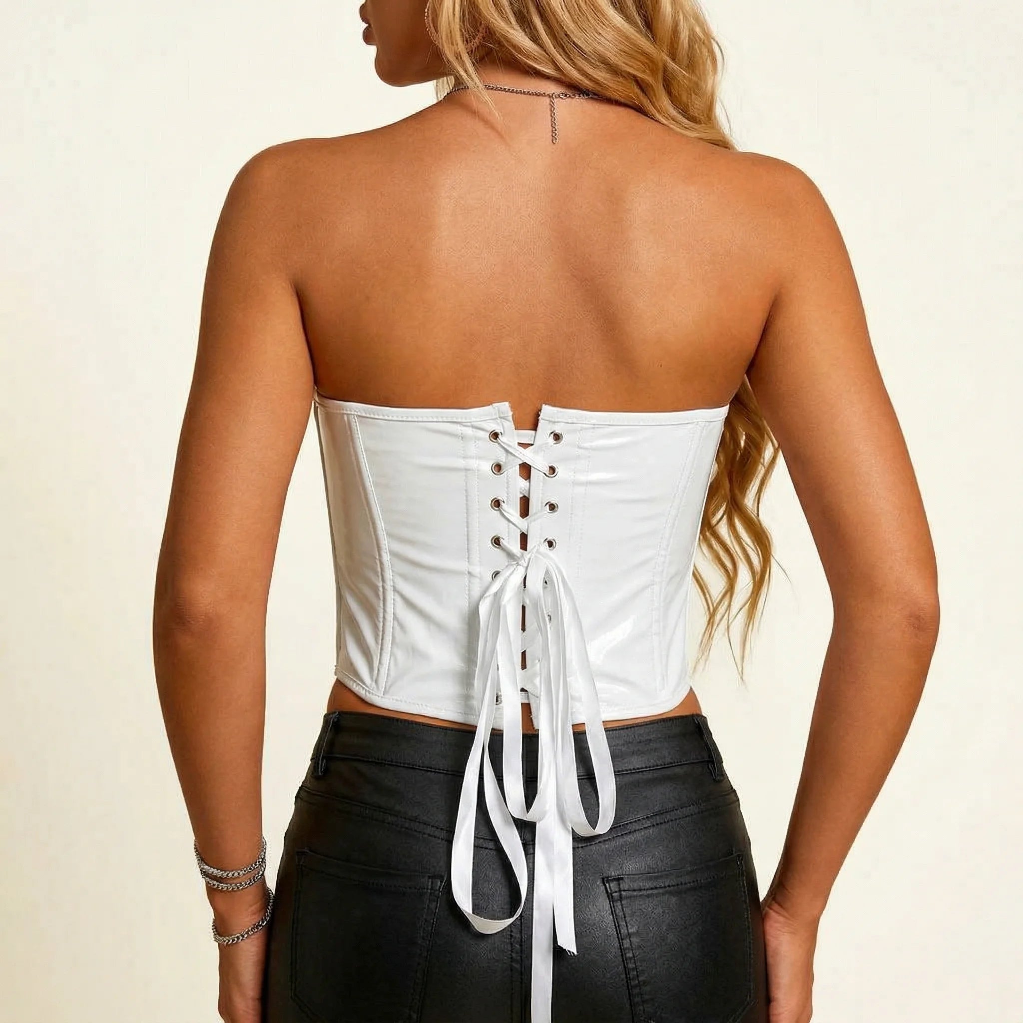 Corset Bustier Blanc - Vue dos (curvy)