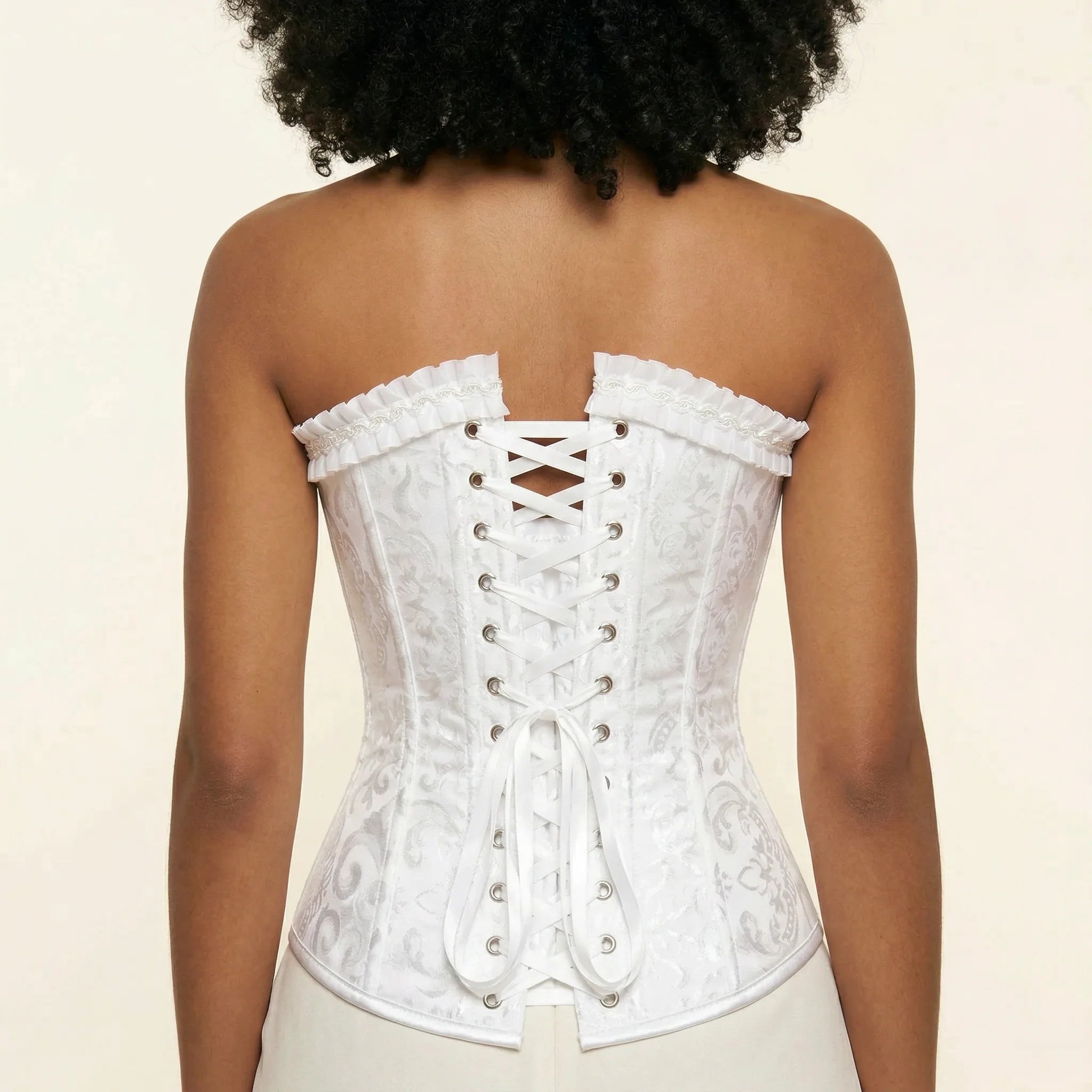 Corset Femme Blanc Mariage - Vue dos (petite)