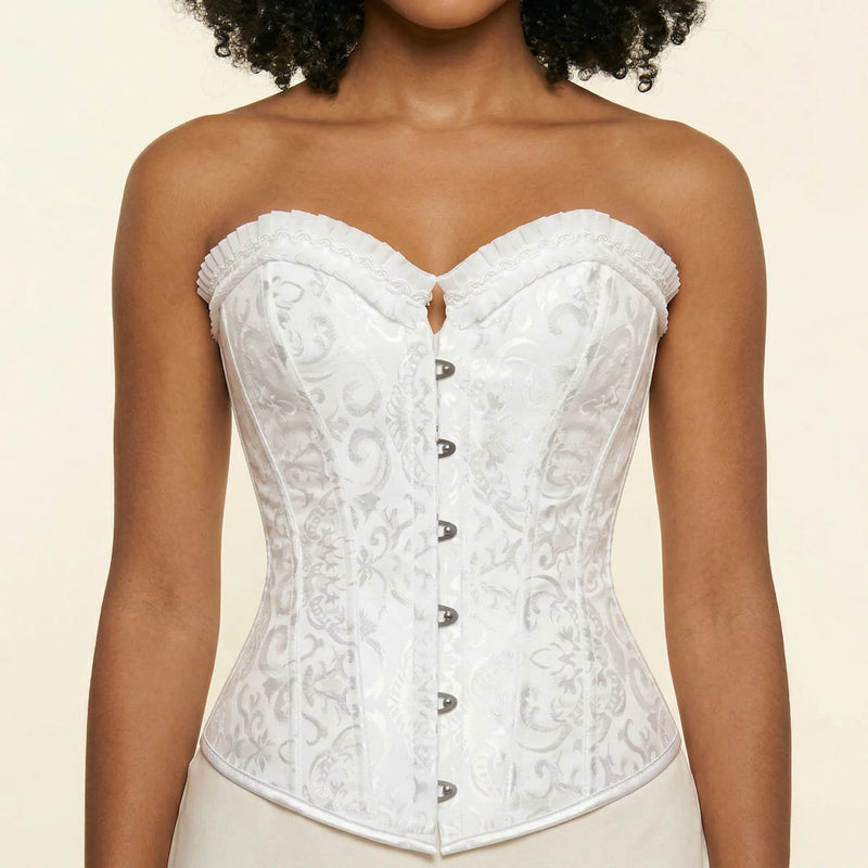 Corset Femme Blanc Mariage - Vue face (petite)