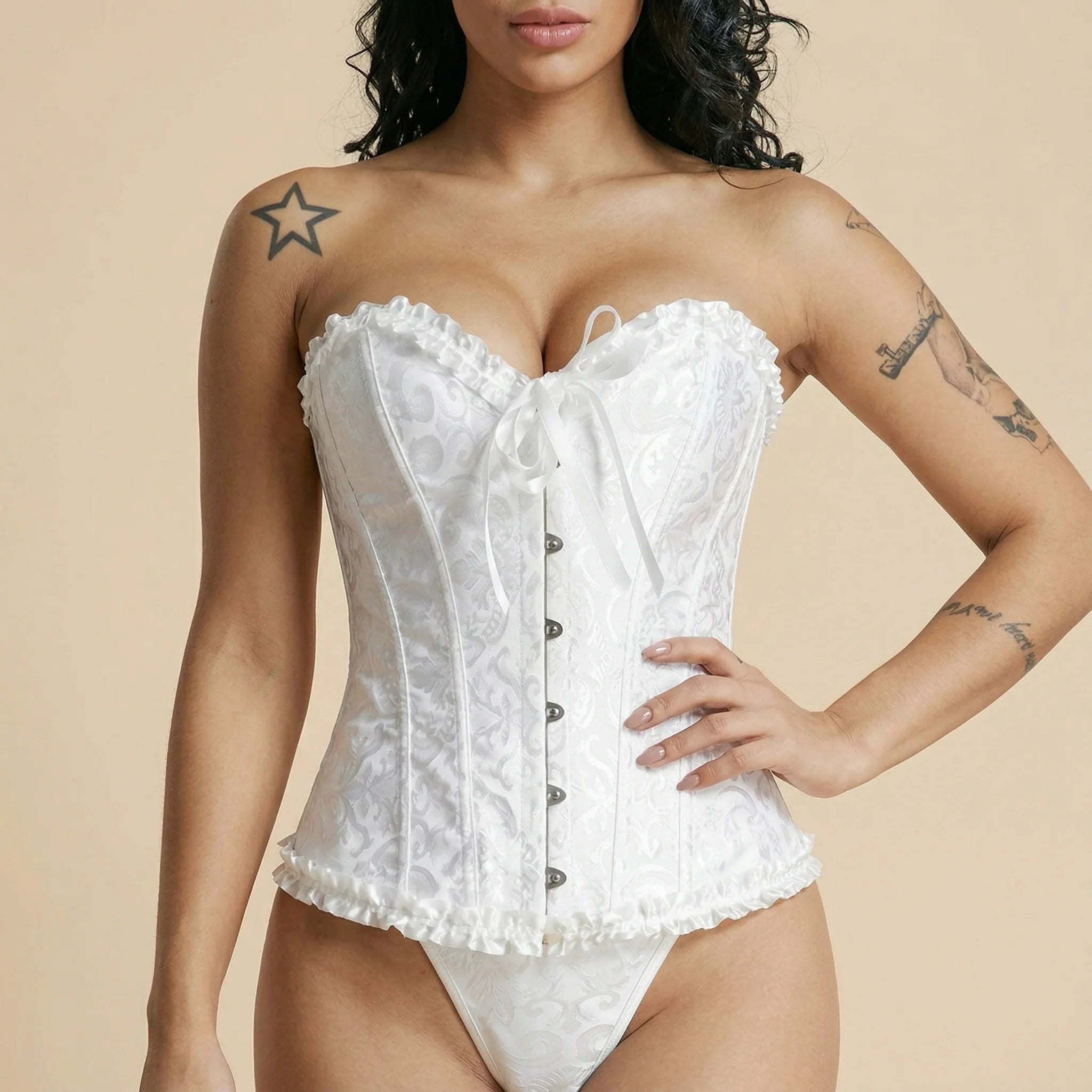 Corset Mariage Dos Nu - Vue face (moyenne)