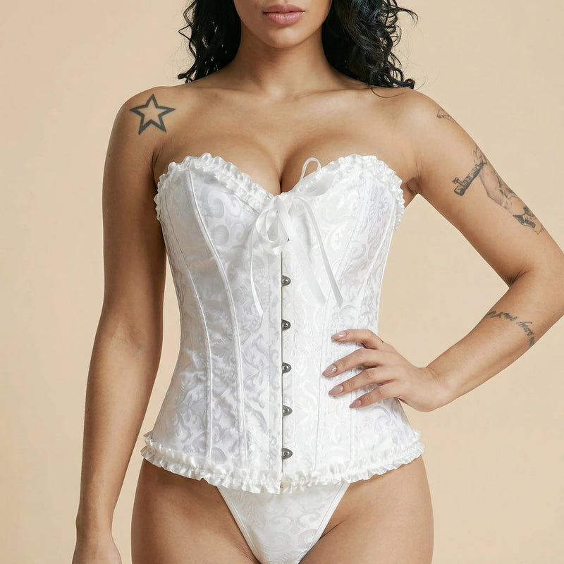 Corset Mariage Dos Nu - Vue face (moyenne)
