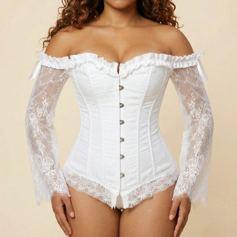 Corset Mariage sans Bretelle - Vue face (curvy)