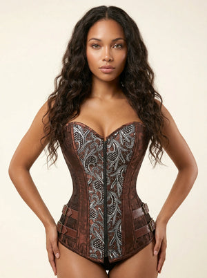 Corset Cuir Grande Taille Femme - Vue principale (petite)