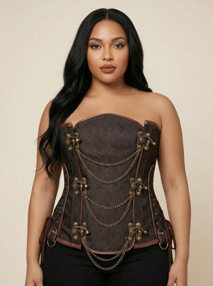 Corset Femme Steampunk - Vue principale (plus-size)