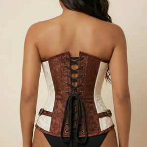 Corset Marron Steampunk - Vue dos (petite)