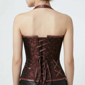 Corset Marron Pirate - Vue dos (petite)