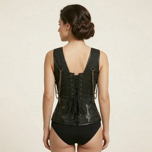 Corset Médiéval Cuir - Vue dos (petite)