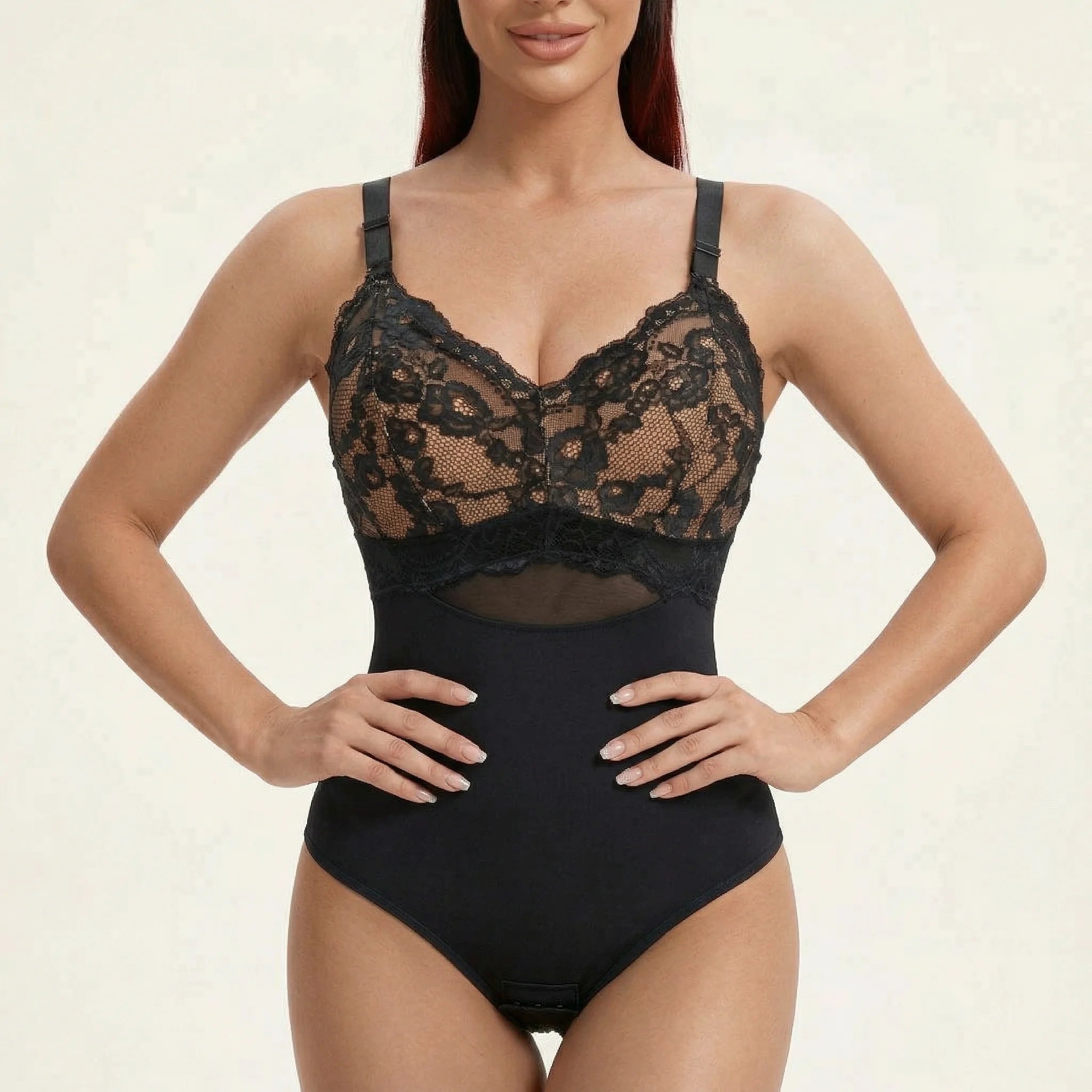 Body Corset Dentelle - Vue face (moyenne)