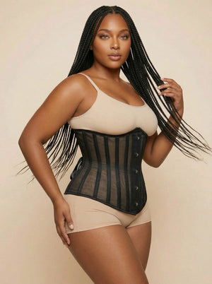 Corset à Lacet Amincissant - Vue mouvement (curvy)