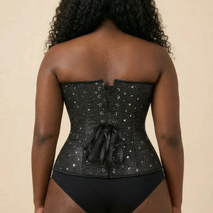 Corset Blanc et Noir - Vue dos (plus-size)