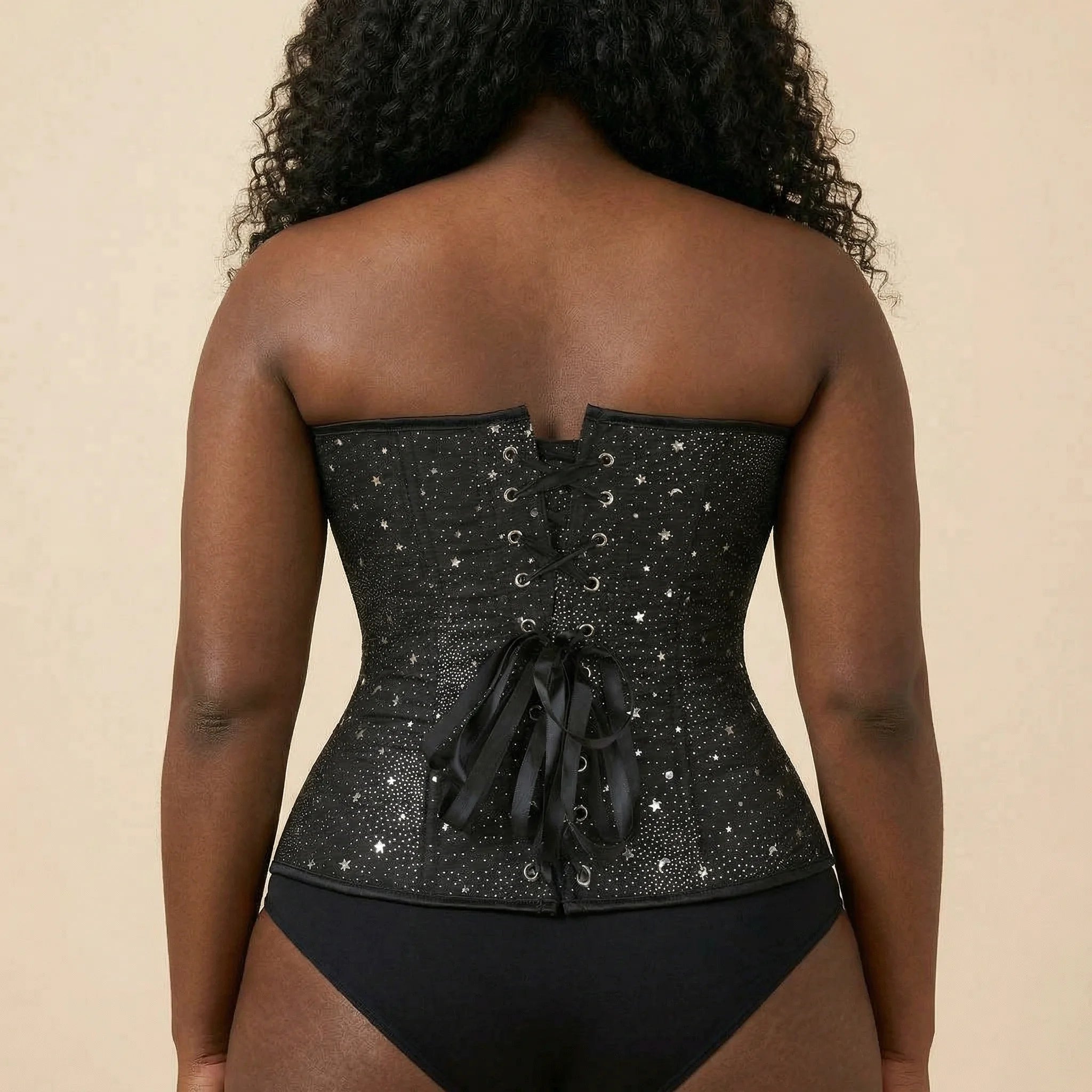Corset Blanc et Noir - Vue dos (plus-size)