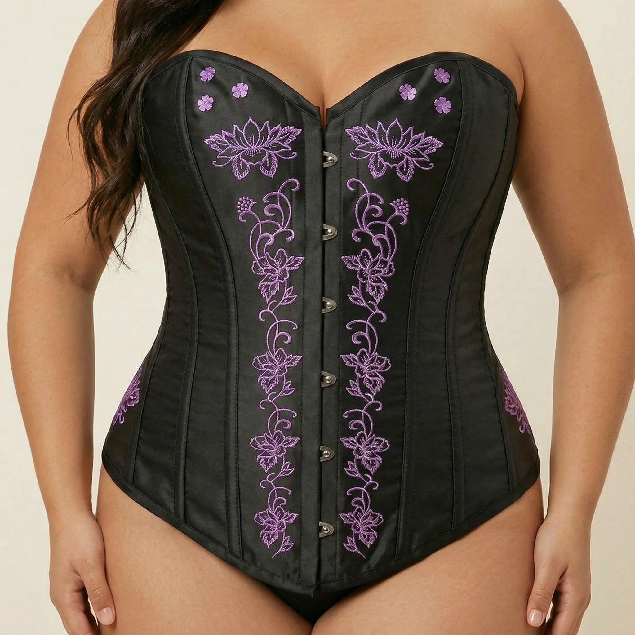 Corset Bustier à Lacets - Vue face (plus-size)