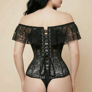 Corset Cuir et Dentelle - Vue dos (moyenne)
